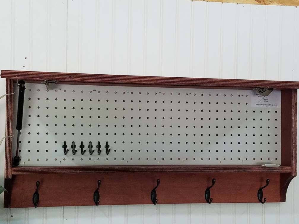 5 Hook Coat Rack with Hidden Gun Concealment Storage , Lockable Home