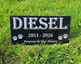 Pet Memorial Grave Stone Marker | Dog Cat Headstone Tombstone Pet Loss Gift t24
