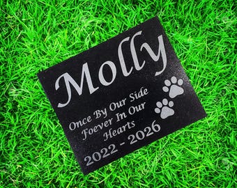 Memorial Stone for Dog or Cat • Granite Headstone • Pet Loss Gift • Outdoor Garden Monument A7
