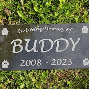 Pet Memorial Laser Engraved Granite Headstone Cemetery Grave Marker Personalized Stone Tombstone granite garden plaque for dog or cat t12