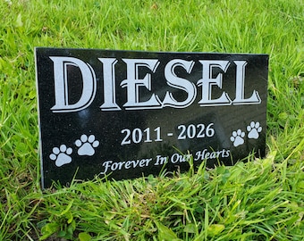 Granite Pet Memorial Headstone: Custom Pet Grave Marker, Loving Loss Tribute Gift t24