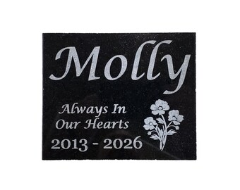 Memorial Grave Burial Marker - Personalized Granite Headstone - Garden Plaque - Pet Loss Gift A6