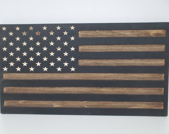 Blemish Sale Dark Rustic Hidden Gun Storage Safe Mini American Concealment Flag 98