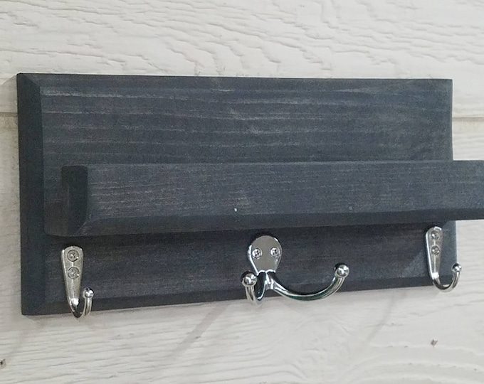 Entryway Key Rack Storage Shelf, Wall Mount Mail Holder