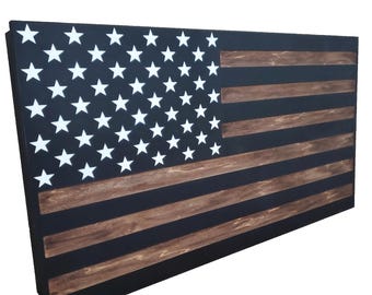 Hidden Gun Storage | Custom Flag Handgun Wall Safe | Concealment Pistol Cabinet | Secret Firearm Compartment