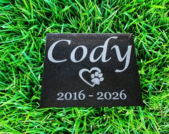 Pet Burial Grave Stone Maker: Granite Headstone Garden Memorial Plaque , Pet Loss Gift A2