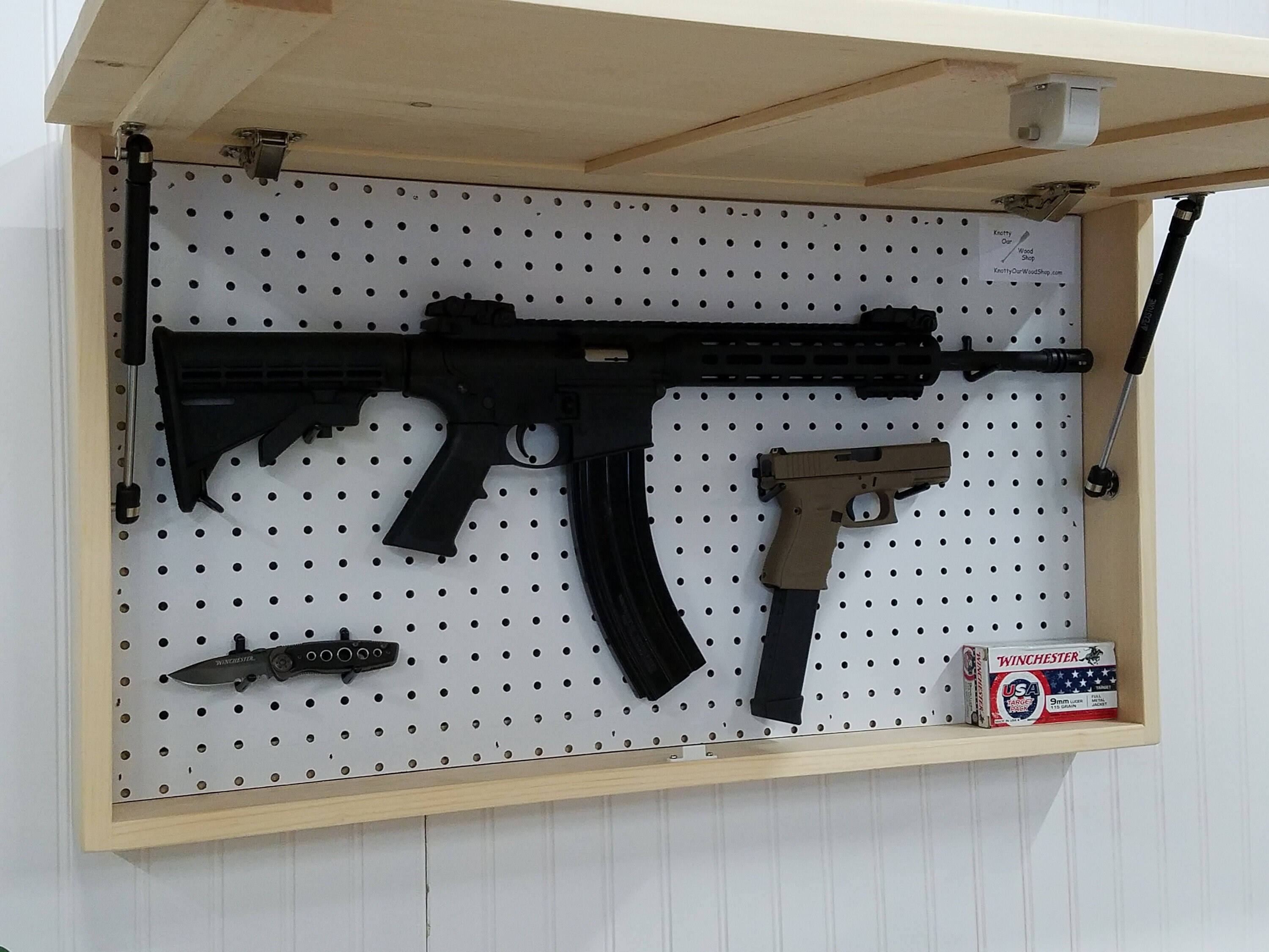 Burned Thin Blue Line American Flag Gun Concealment , Lockable