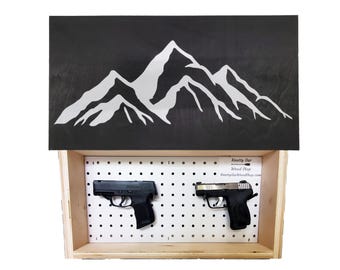 Mountain Range Hidden Gun Storage –  Stash Box Safe: Gift for Husband Boyfriend Men Anniversary