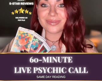 Psychic Live Chat - 60 Minute • Live Call with Psychic • Phone Tarot Reading • Face to Face Reading • Zoom/WhatsApp Call With Honest Reader