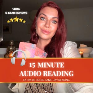Leitura em áudio de 15 minutos • Leitura psíquica genuína • Leitura em áudio sobre amor, carreira e assuntos gerais • Leitura de tarô • Leitura em áudio detalhada