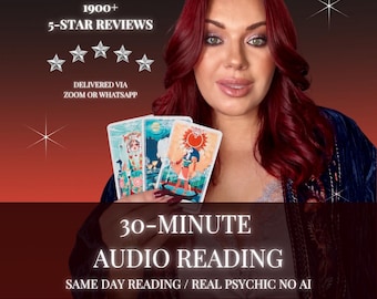 Audio Reading 30-Minute • Psychic Reading • Love Reading • Tarot Reading • Career Reading • Psychic Questions • Honest Reader