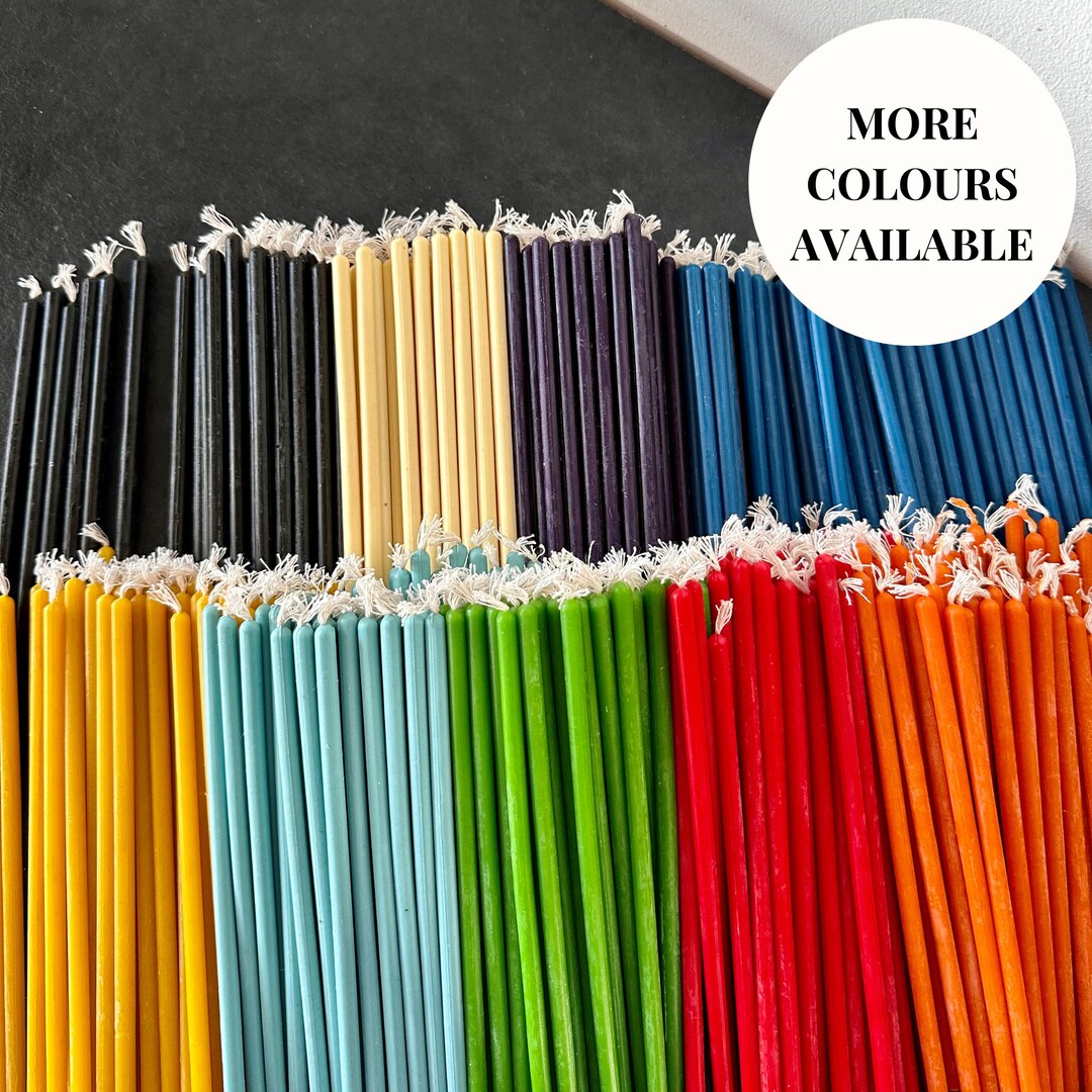 Thin Taper Candles Meditation Ritual Spell Handcrafted Witch Altar