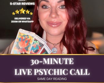 30-Minute Live Psychic Chat • Phone Call with Psychic • Live Psychic Session • Phone Reading • Tarot Video Call • [Zoom & WhatsApp] • Medium