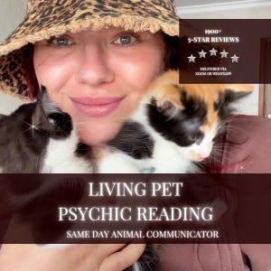 Pet Psychic Reading •  Animal Communicator • Psychic Medium • Pet Behavior Reading • Understand Your Pet • Honest Psychic • Clairvoyant