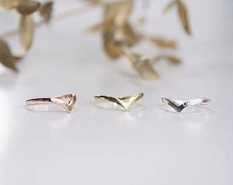 WISHBONE RING - V Shape Ring Rose Gold / Gold / Silver