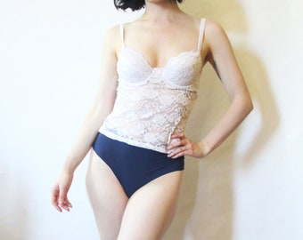 90s White Lace Camisole S