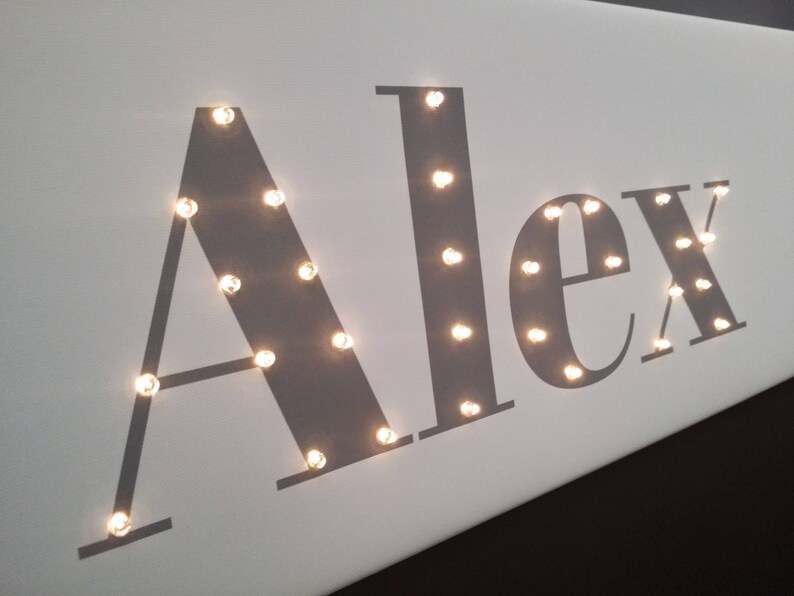 Your name in lights Light up letters Light up sign Light up Etsy