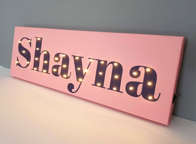 Your name in lights Light up letters Light up sign Light up Etsy