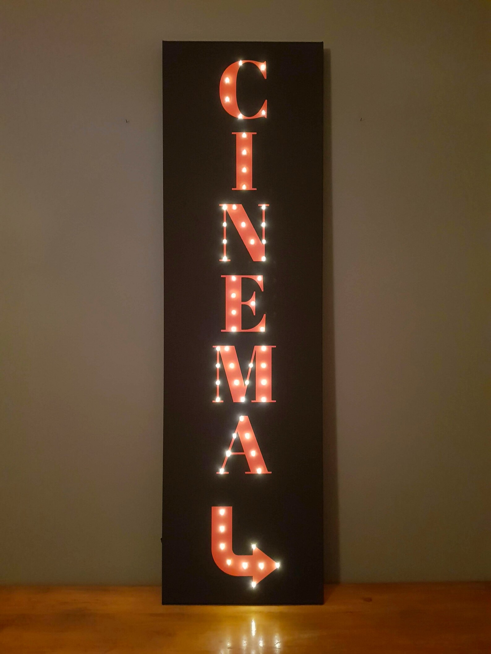 Huge Cinema sign Cinema marquee sign arrow Light up movie | Etsy