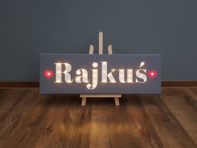 Custom lighted sign Name sign nursery Light up letters Etsy