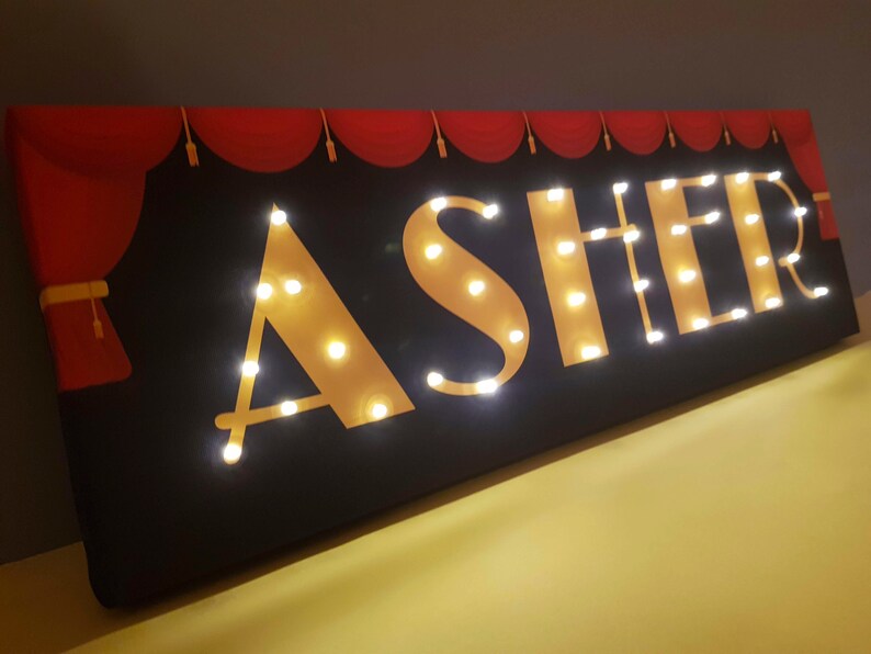 Broadway Personalized Sign Light up Sign Broadway Style Etsy