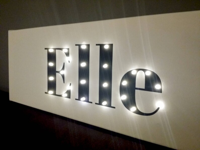 NAME sign Light up name Light up letters Birthday gift Etsy