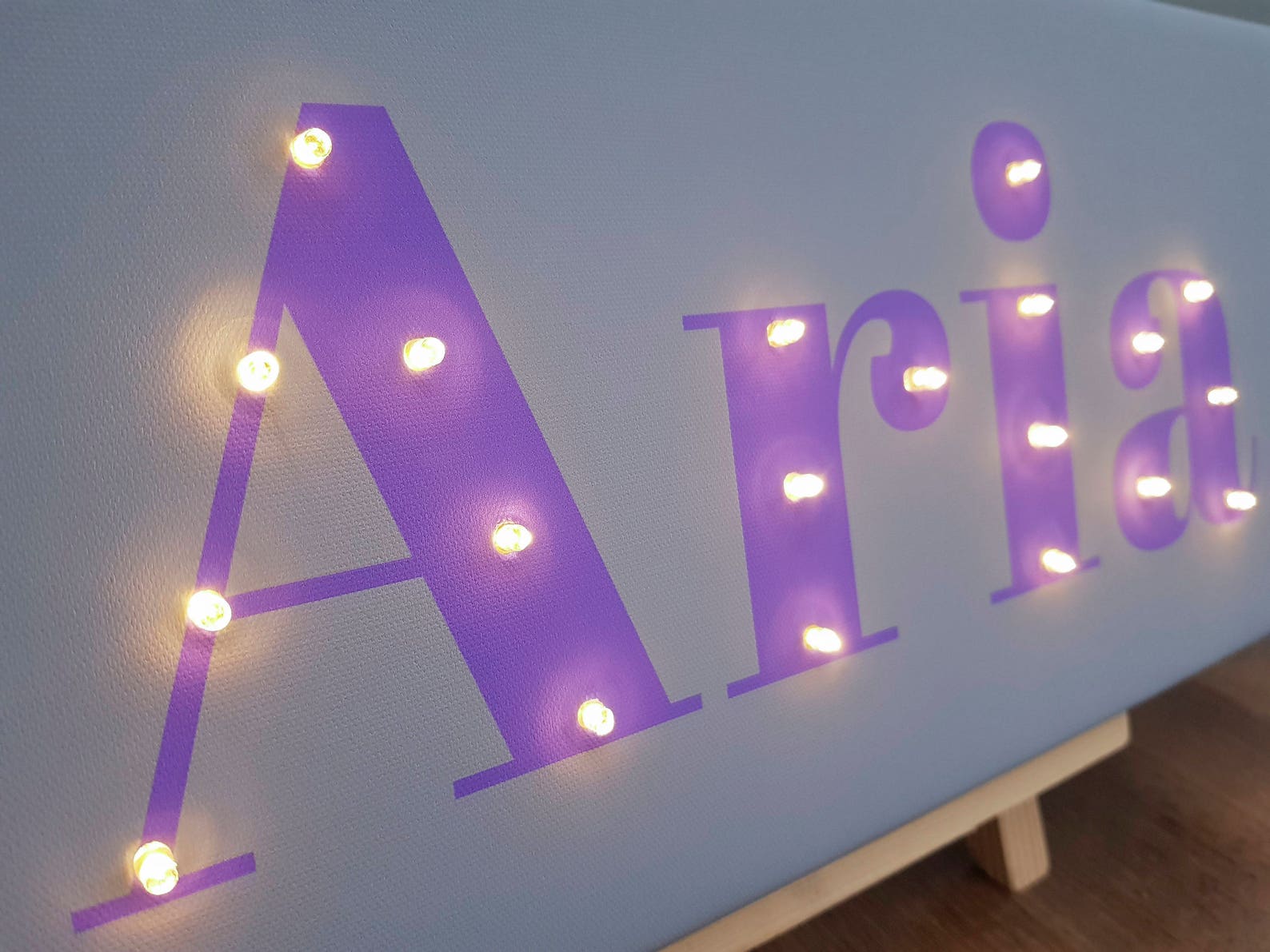 Personalized name light Custom name sign Light up name Etsy