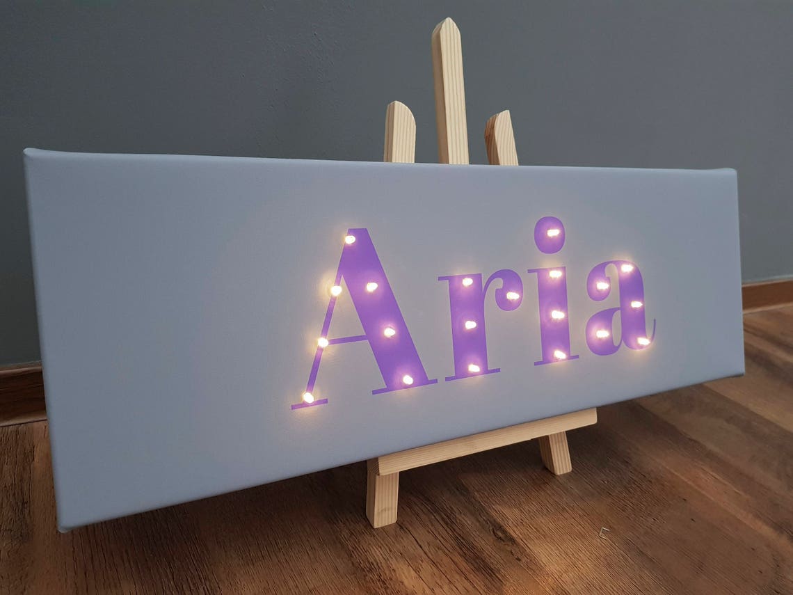 Personalized name light Custom name sign Light up name Etsy
