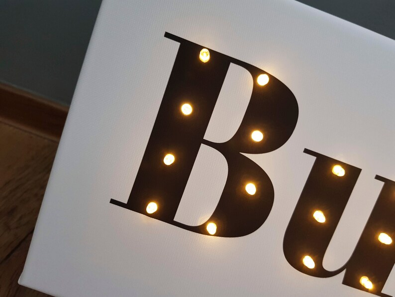Personalized light up sign Light up name Light up letters Etsy