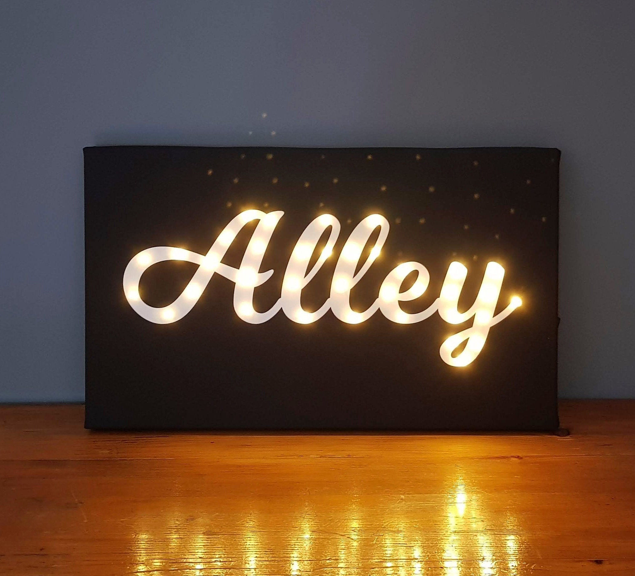 Custom lighted sign Girls room decor Led sign Light up Etsy