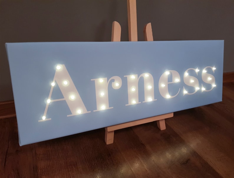 Custom Lighted Sign Light up Letters Name Sign Nursery Etsy