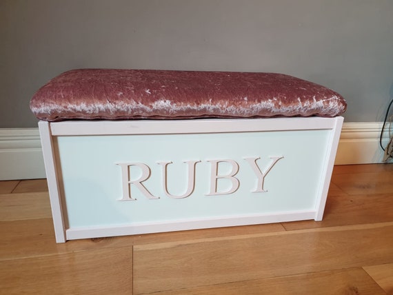 crushed velvet toy box