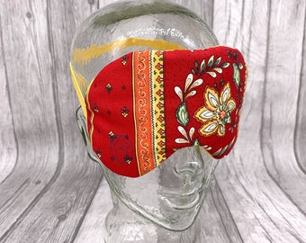 Medium size floral sleep mask, soft lightweight sleep mask, practical gift idea, colorful blindfold