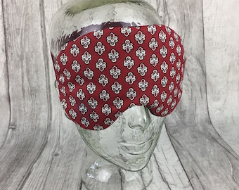 red sleeping mask, sleeping mask for women, blindfold unisex, product of Provence