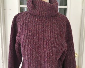 Vintage 80’s Purple Sweater-Slouchy-Cowl