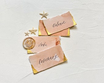 Wedding Place Cards, Name Cards Wedding, Place Cards Wedding, Wedding Name Cards, Name Place Cards, Terracotta Wedding, Rust and Gold Paper