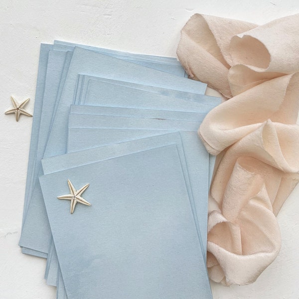 Light Blue Card Stock Paper Etsy