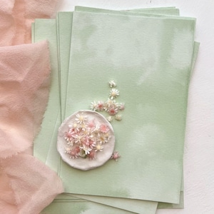 Decorative Paper, Blank Green Note Cards, Sage Green Wedding, Green Stationery, Letter Paper, Handwriting Paper, Green Cotton Card Stock