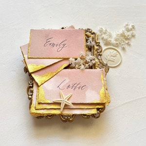 Wedding Place Cards, Rose and Gold Place Cards, Name Cards Wedding, Wedding Name Cards, Name Place Cards, Place Cards Wedding, Pink Wedding