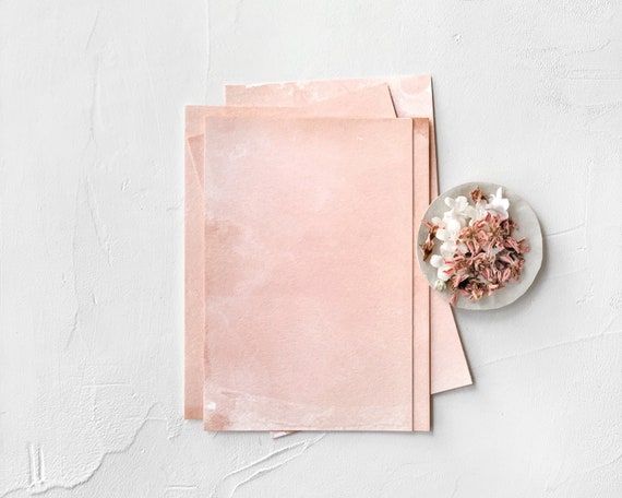 Decorative Paper, Note Cards, Blank Pink Paper, Pink Wedding Paper, Letter  Paper, 4x6 Cardstock, Handwriting Paper, Pink Card Stock 