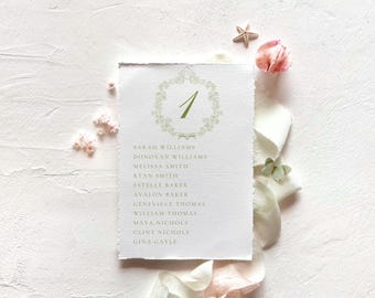 Garden Wedding Seating Chart, Digital Wedding Seating Chart Cards, Monogram Seating Chart, Editable Seating Chart Template, Wedding Crest