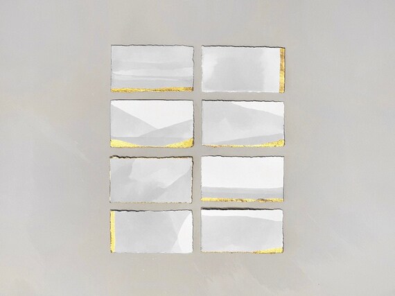 Diy Wedding Place Cards Blank Wedding Escort Cards Gold Etsy