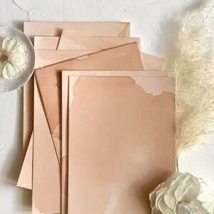 Decorative Paper, Note Cards, Blank Rust Paper, Terracotta Wedding Paper, Letter Paper, 4x6 Cardstock, Handwriting Paper, Rust Card Stock