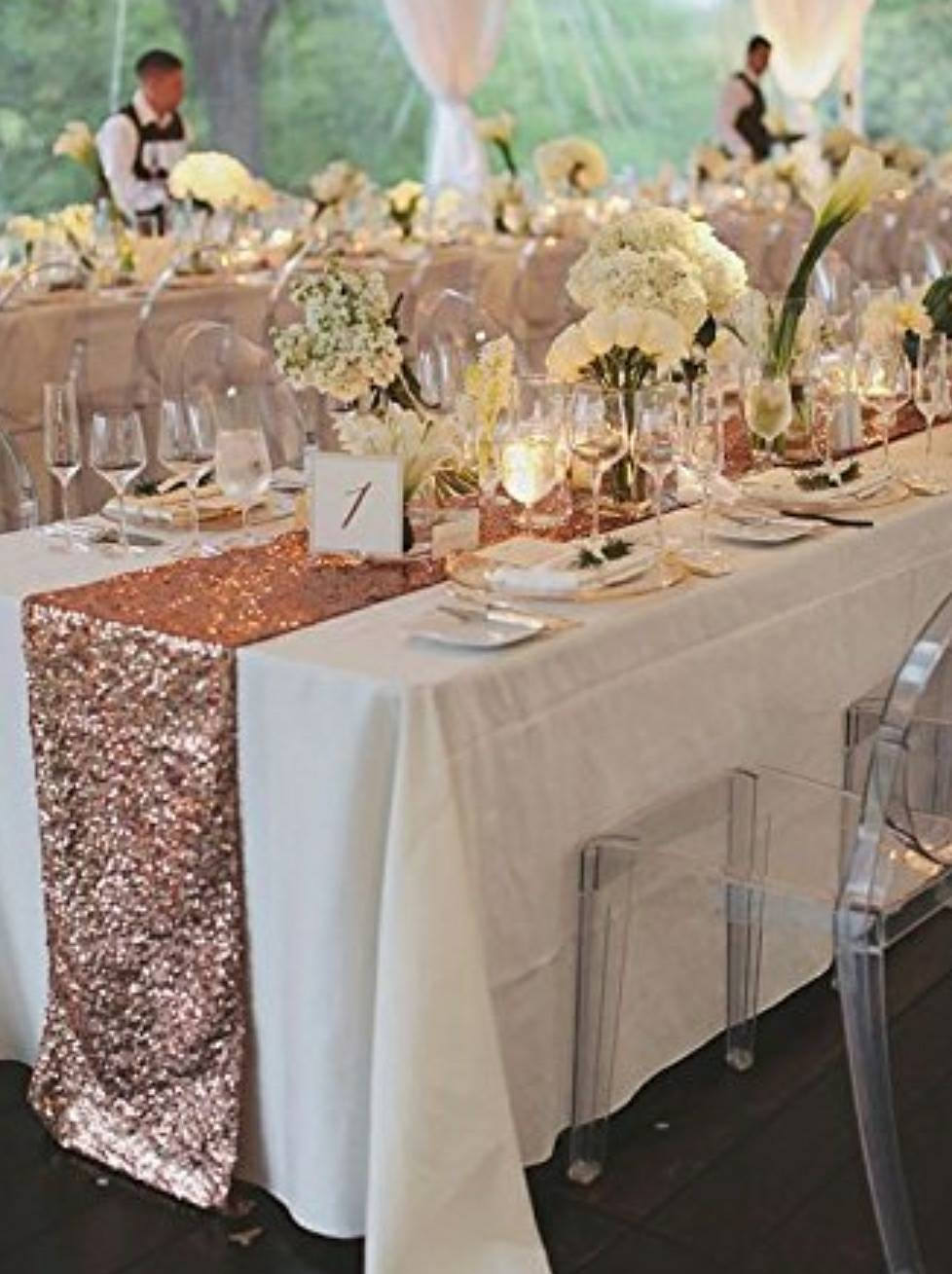 rose gold sequin wedding