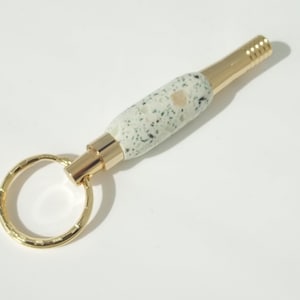 Safety Whistle Asteroid Glow Stonez Key Fob Keychain, Safety Whistle Keychain, Shiny Acrylic, Glow in the Dark
