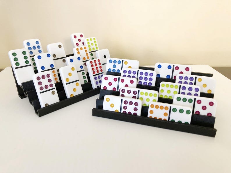 3D Printed Domino Racks, Black, Set of 2 - Etsy