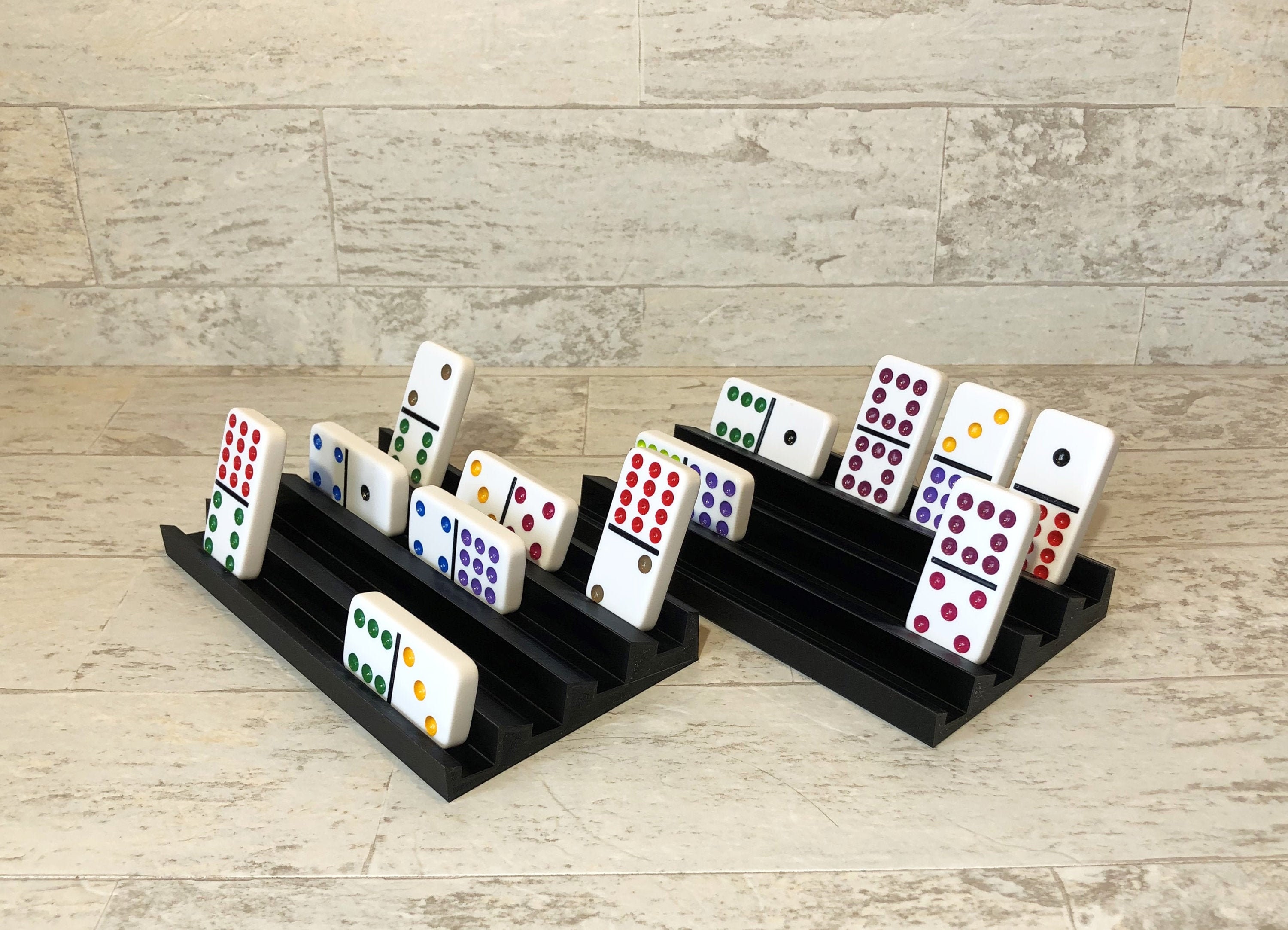 Domino de train mexicain, porte-domino en bois, supports de tuiles de  domino, plateaux de domino et accessoires pour train mexicain
