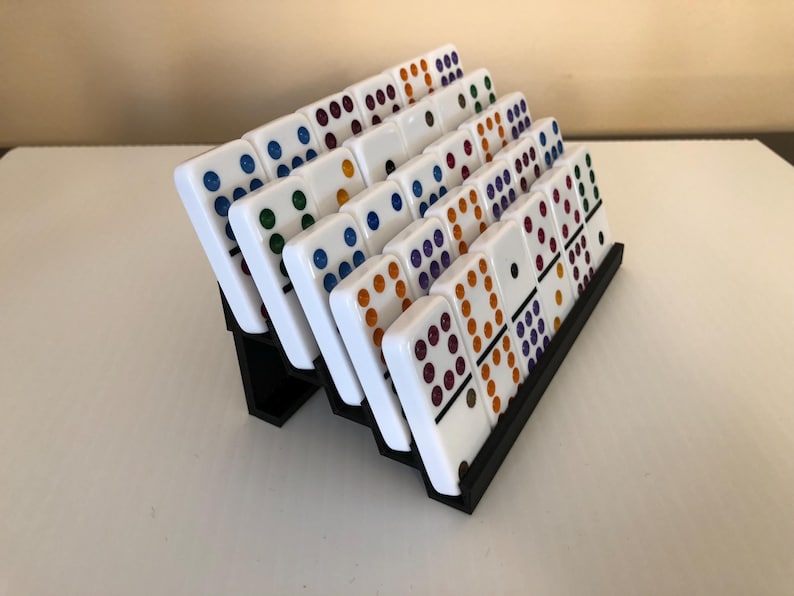 Double Stack Domino Rack Mexican Train Domino Game Set, 3D Printed Hub and Trays - Etsy