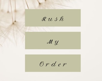 Rush My Order/ PRIORITY- This is NOT a Reading