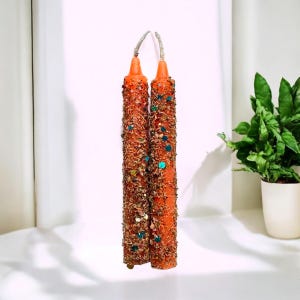 FERTILITY Candle For Pregnancy. Set of 2 Candles Ready for Your Altar. Happy Pregnancy.  Affirmations within the packaging.